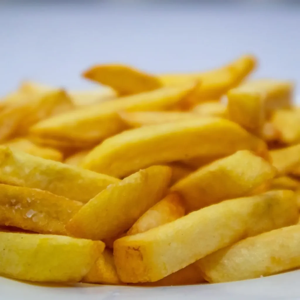 Close-up of golden french fries